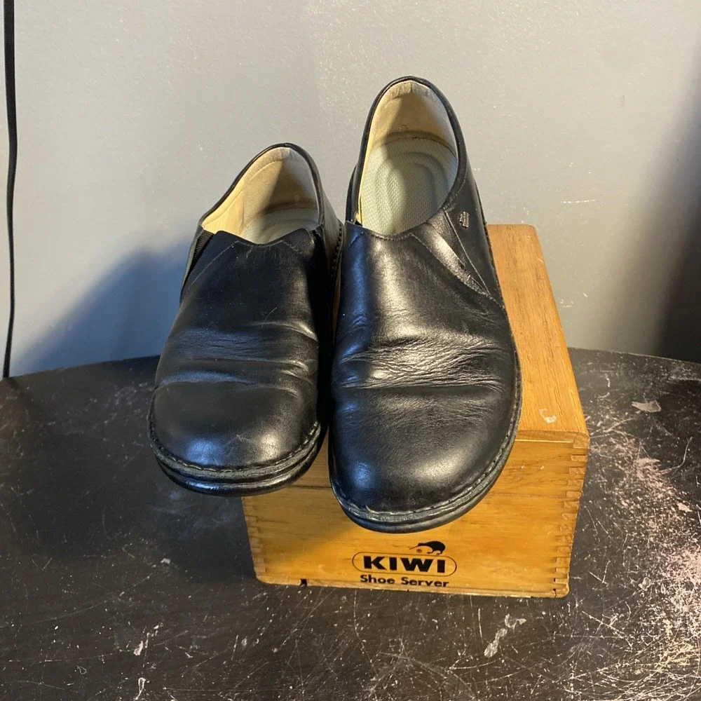 Finn Comfort Newport Black Slip-On‎ Casual Shoes, Size EU 41 US 7.5